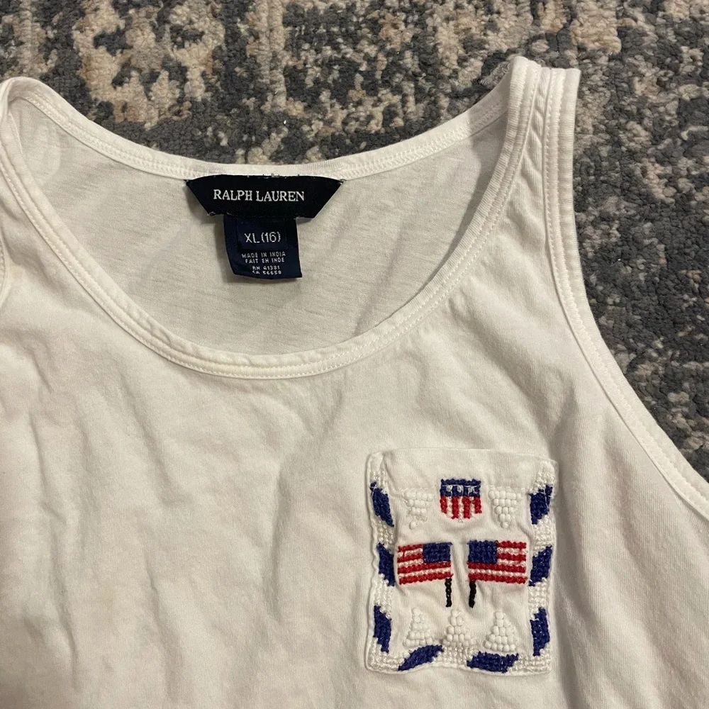 Ralph Lauren white tank top girls